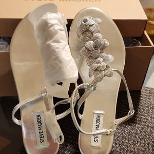 Steve Madden Metallic Floral Sandals